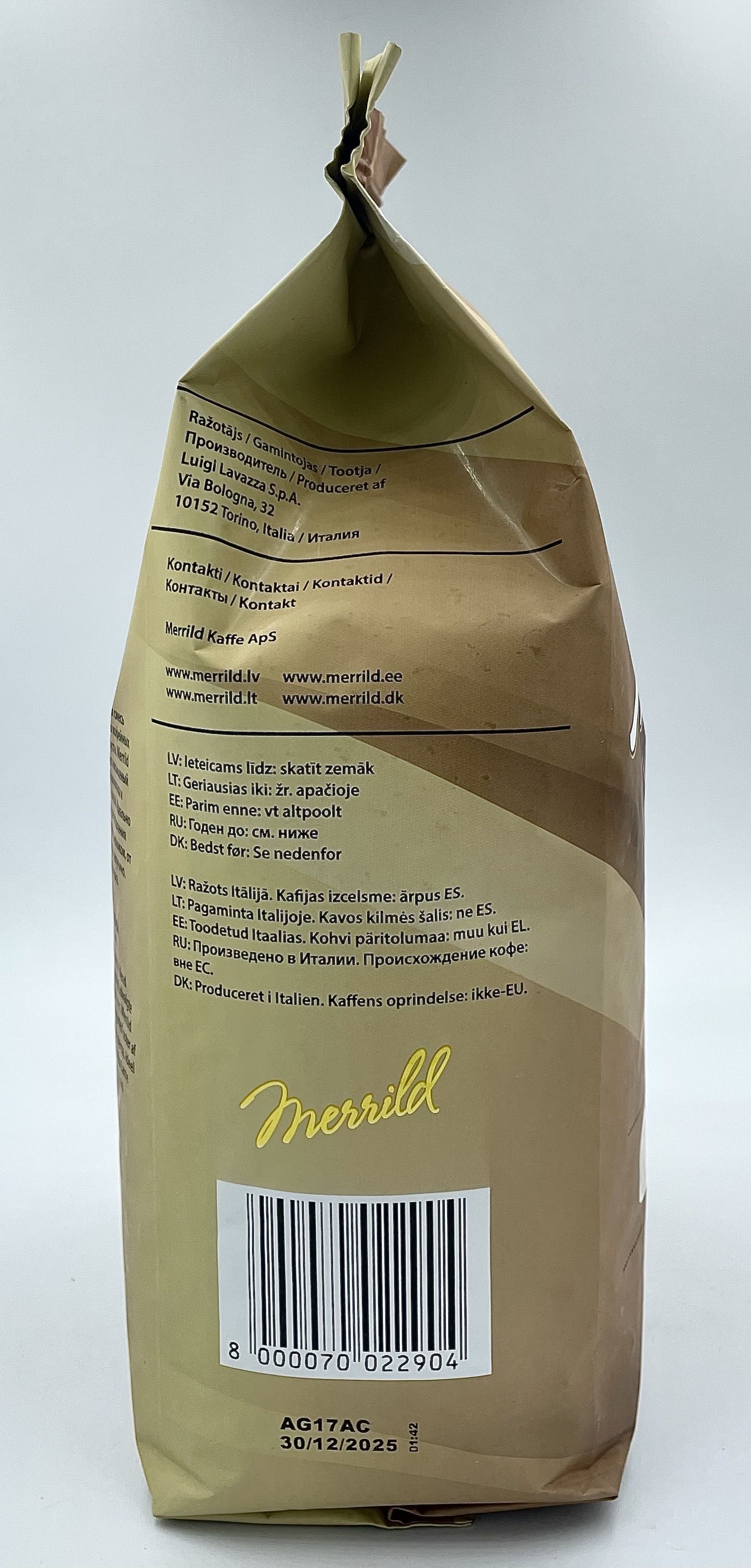 Мэррилд Крема зерно 1000г Merrild Beans Crema 4