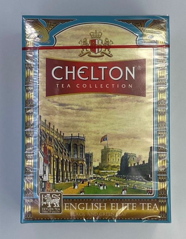 Челтон Английский Элитный черный с зеленым с ароматом бергамота 100г Chelton