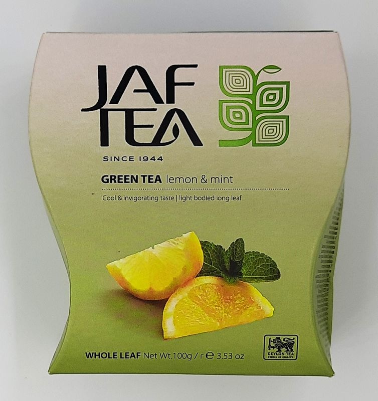 Джаф зелёный Лимон Мята 100г Jaf Tea