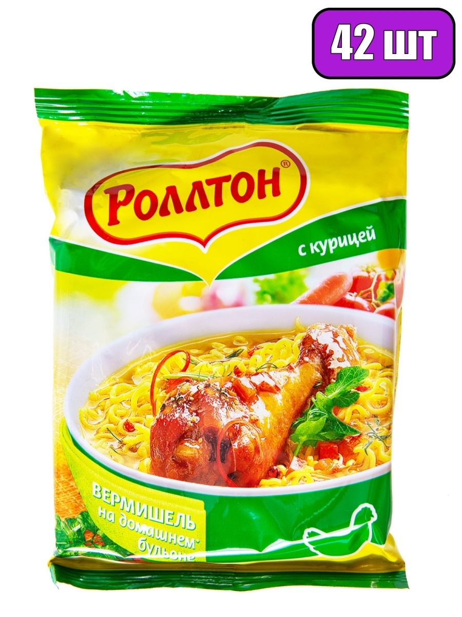 Вермишель Роллтон с курицей 60г