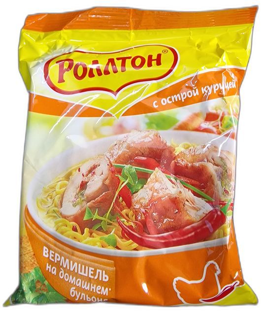 Вермишель Роллтон с острой курицей 60г 3