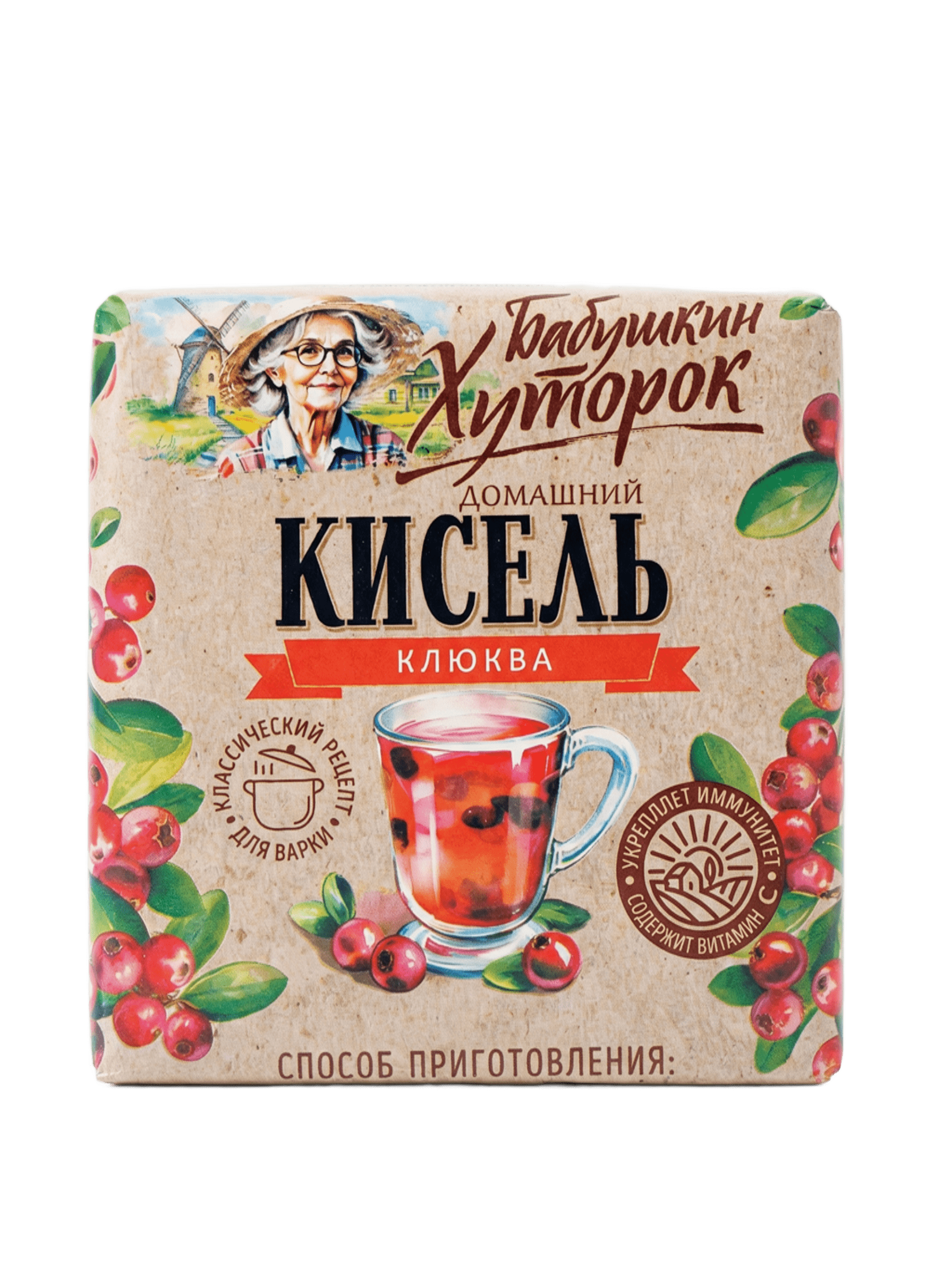 Кисель Бабушкин Хуторок брикет клюква 180г