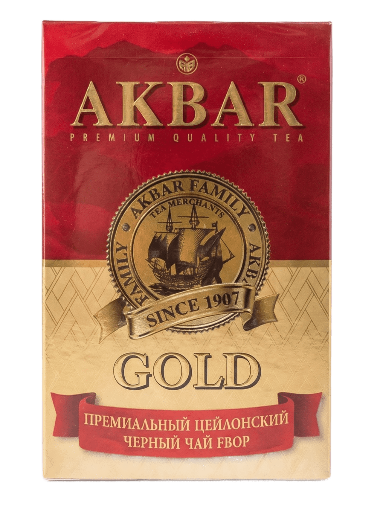Акбар Голд среднелистовой 250г Akbar Gold Красно-золотой