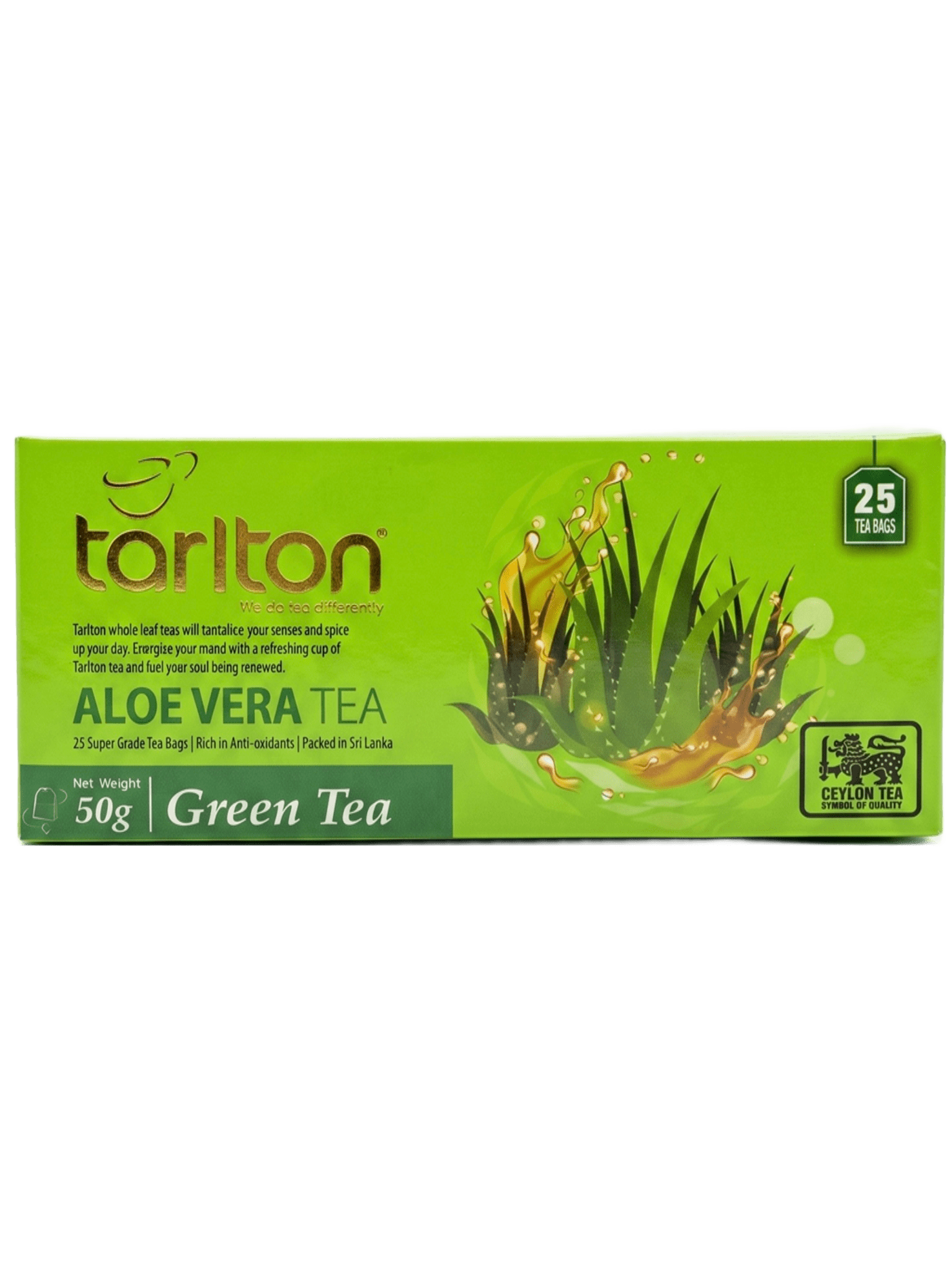 Тарлтон 25 пакетиков зелёный Алое Вера Tarlton