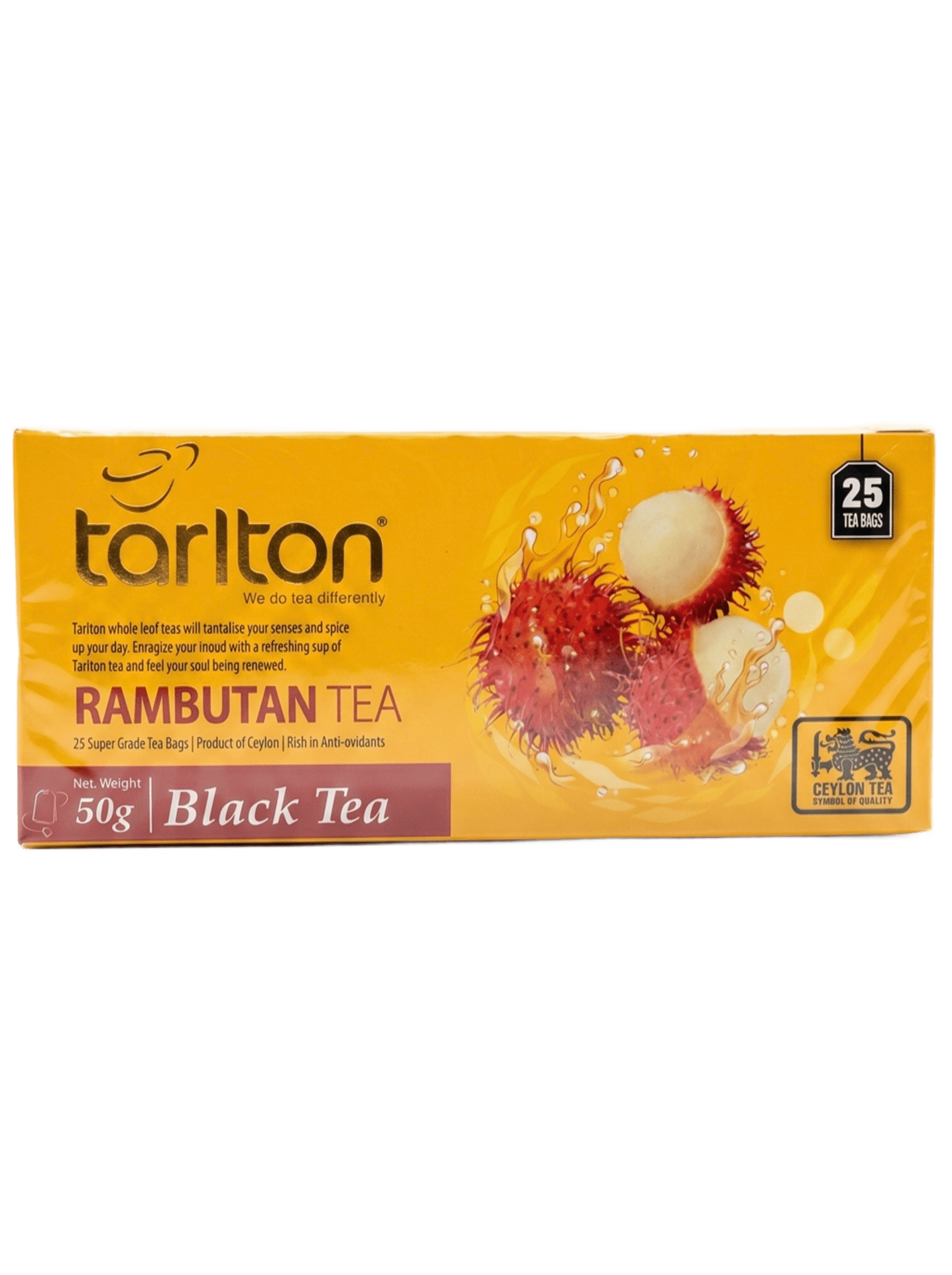 Тарлтон 25 пакетиков чёрный Рамбутан Tarlton
