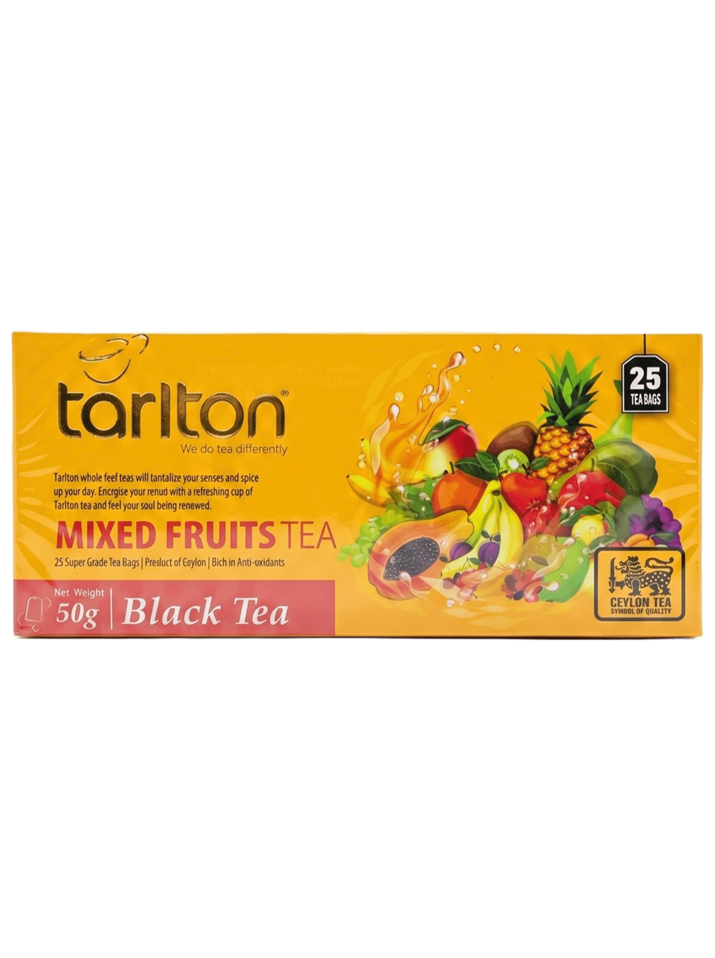 Тарлтон 25 пакетиков чёрный Фруктовый Микс Tarlton