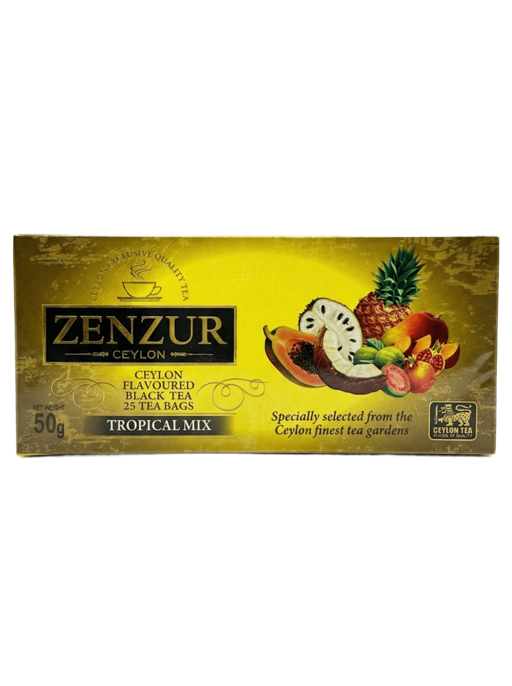 Зензур 25 пакетиков чёрный Тропический микс Zenzur