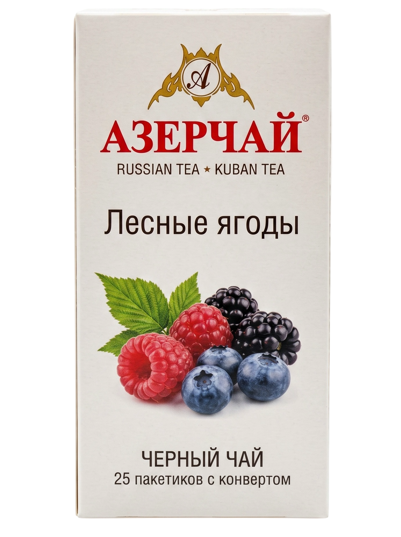 Азерчай черный лесные ягоды 25 пакетиков в сашетах Azercay