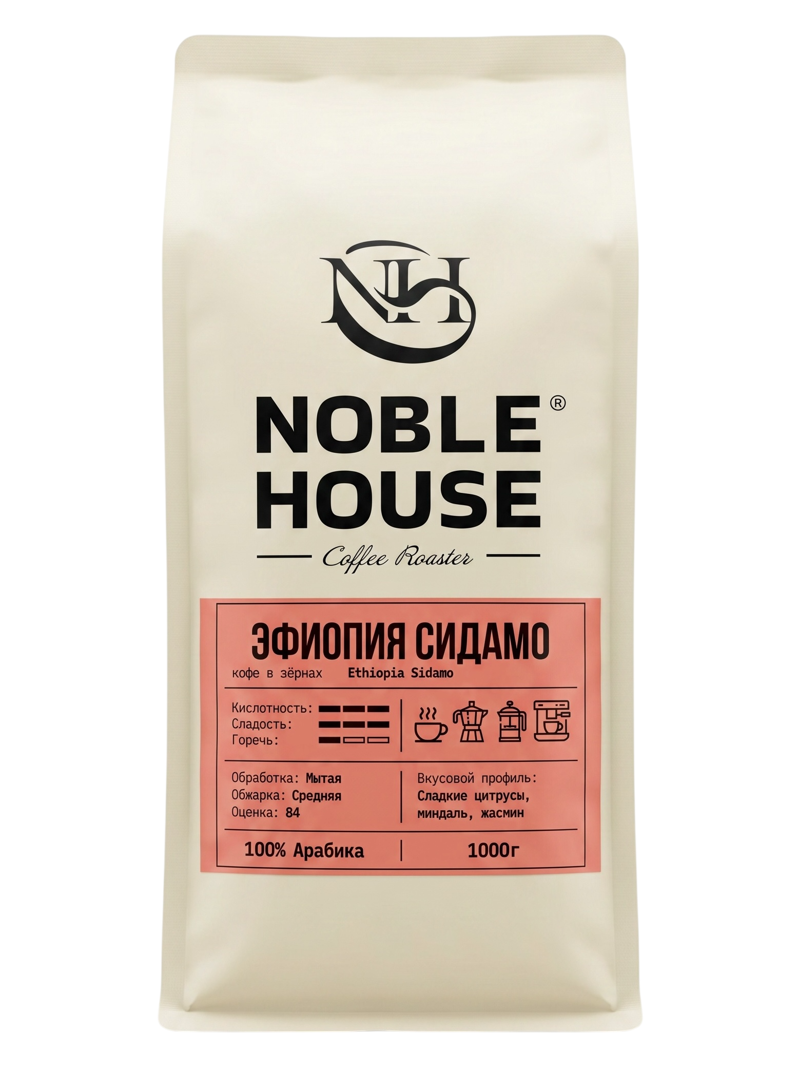 Нобель Хаус Эфиопия Сидамо 1кг Noble House